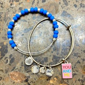 Alex and Annie two set silver bracelet